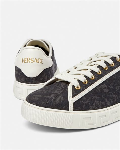 versace blue high top sneakers|barocco high top greca sneakers.